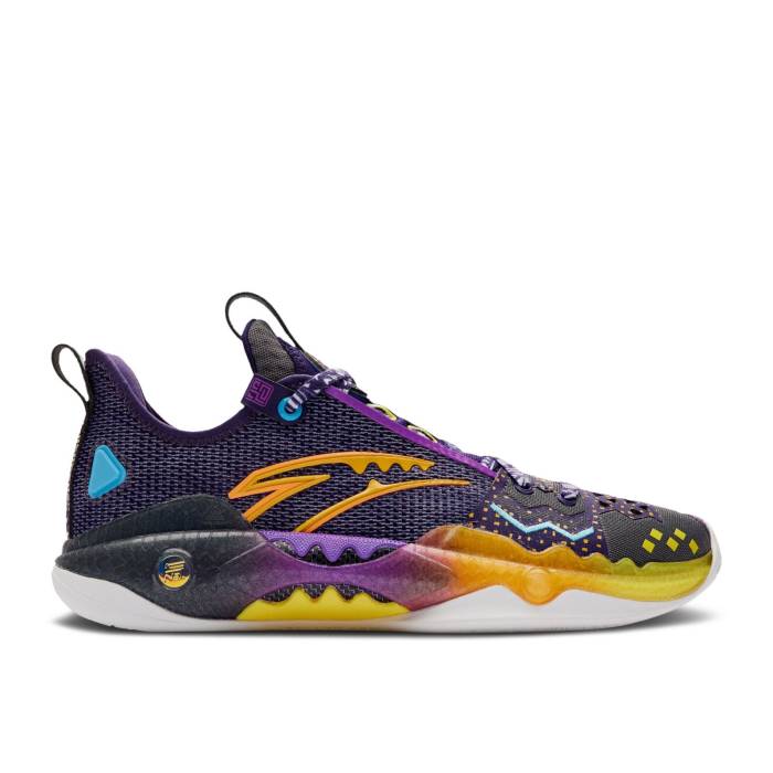 Anta 【 Shock Wave 5 Pro \u0027Agility\u0027 Men Purple/Grey 】 ぼうぜん自失 Wave ウェーブ・ウェイブ 労働者階級 メンズ Purple 紫・パープル 薄墨色 薄墨色
