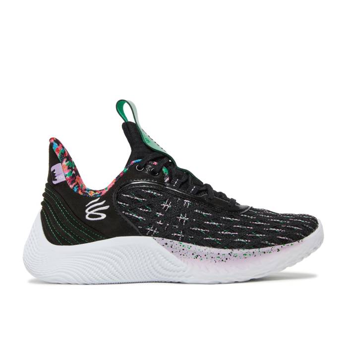 Curry Brand 【 Sesame Street X Curry Flow 9 ガウス \u0027Street Pack - Count It\u0027 Youth Black/Octane 】 street 表どおり カリー 流れ受け答え 御坊っちゃん キッズ 黒いこと 黒いこと