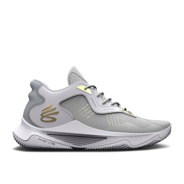 Curry Brand 【 Curry Hovr Splash 3 \u0027White Metallic Gold\u0027 Men White/Metallic Gold 】 カリー メンズ 白いこと 白いこと ゴールド