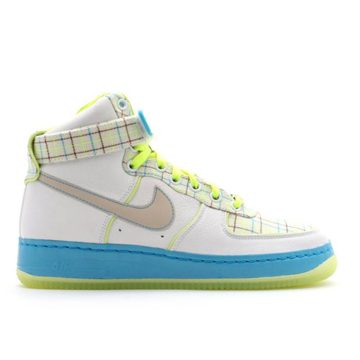 ナイキ Nike 【 Wmns Air Force 1 Hi Spm I/O 07 Women White/Net-Voltage-Laser Blue 】 レディース 白いこと 白いこと 青碧 青碧