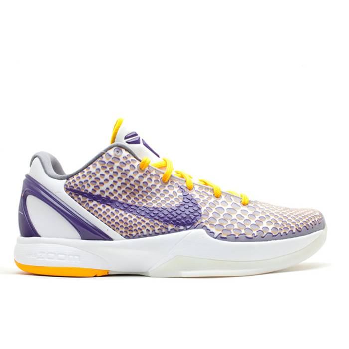 ナイキ Nike 【 Zoom Kobe 6 '3D Lakers' Men White/Club Purple/Del Sol 】 ズーム Kobe コービー メンズ 白色 ホワイト クラブ Purple 紫・パープル|スニケス