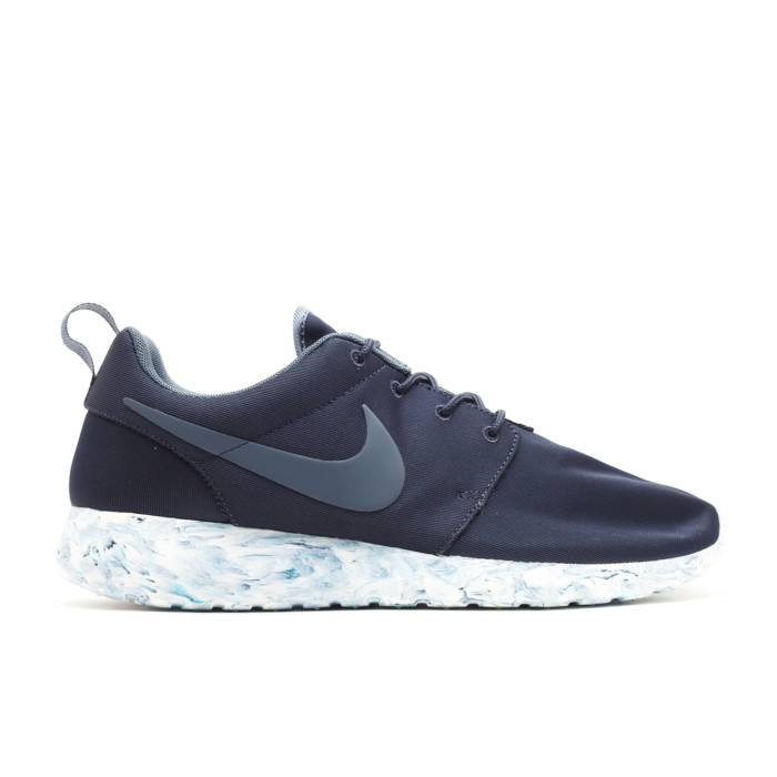 ナイキ Nike 【 Rosherun Qs \u0027Marble\u0027 Men Drk Obsdn/Dk Armry Bl-Gmm Bl 】 置き目シラン メンズ
