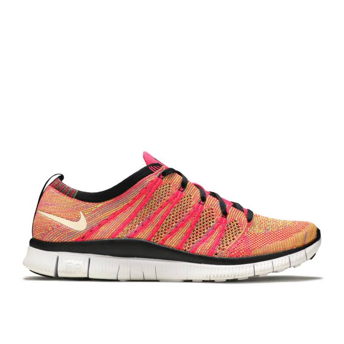 ナイキ Nike 【 Free Flyknit Nsw \u0027Pink Flash\u0027 Men Pink Flash/Volt/Blue Glow/White 】 無償性 飛球編み物 メンズ pink サクラ色 青碧 青碧 白いこと 白いこと