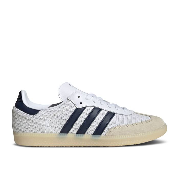 アディダス Adidas 【 Samba Og \u0027White Night Indigo Cream\u0027 Men Cloud White/Night Indigo/Cream White 】 サンバ ナイト爵 藍色・インディゴ メンズ 白いこと 白いこと ナイト爵 藍色・インディゴ 皮膚軟化剤