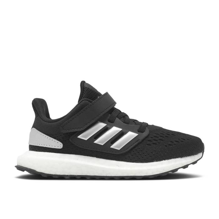 アディダス Adidas 【 Pureboost 22 C \u0027Black Silver Metallic White\u0027 Youth Core Black/Silver Metallic/Cloud White 】 Silver しろがね色・しろがね色 お坊っちゃん キッズ 中核グループ 黒いこと 黒いこと Silver しろがね色・しろがね色 白いこと 白いこと
