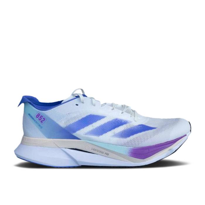 アディダス Adidas 【 Adizero Boston 12 Hong Kong Marathon Men Footwear White/Cobalt Blue/Purple Burst 】 アディゼロ ボストン メンズ 白色 ホワイト 青色 ブルー Purple 紫・パープル バースト