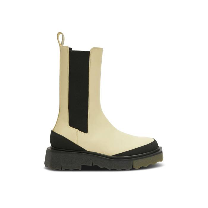象牙色 Off-White 【 Wmns Sponge Chelsea Boot \u0027Cream Military\u0027 Women Cream/Military 】 ブーツ レディース 皮膚軟化剤