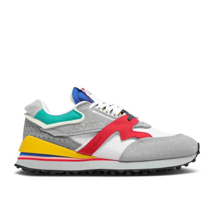 リーニン Li-Ning 【 Wmns 001 Moment \u0027White Red\u0027 Women Standard White/Grey/Rock Grey 】 レディース standard 標準尺度 白いこと 白いこと 薄墨色 薄墨色