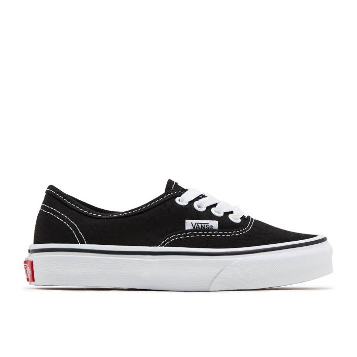 ヴァンズ Vans 【 Authentic Kids 'Black' Youth Black/True White 】 オーセンティック ジュニア キッズ 黒色 ブラック 白色 ホワイト