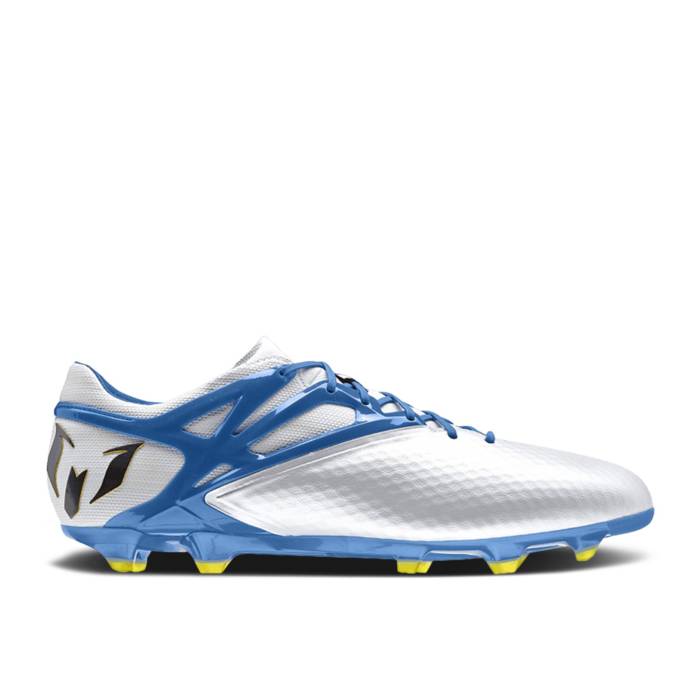 アディダス Adidas 【 15.1 Messi Fg/銀 Soccer Cleat Men White/Blue 】 Soccer 蹴球 メンズ 白いこと 白いこと 青味 青色