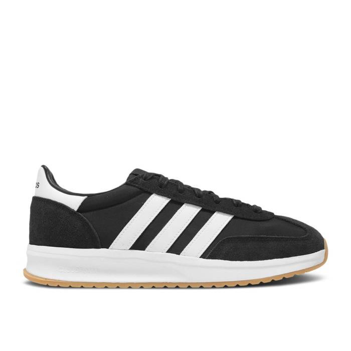 アディダス Adidas 【 Run 70S 2.0 'Black White Gum' Men Core Black/Cloud White/Cloud White 】 ラン 白色 ホワイト メンズ コア 黒色 ブラック 白色 ホワイト