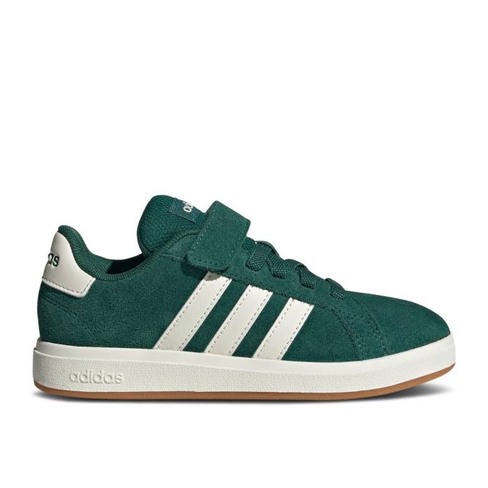 アディダス Adidas 【 Grand Court 00S C \u0027Collegiate Green\u0027 Youth Collegiate Green/Off White/Gum 】 競技場 厚地の外套 お坊っちゃん キッズ green 緑・緑であること 白いこと 白いこと