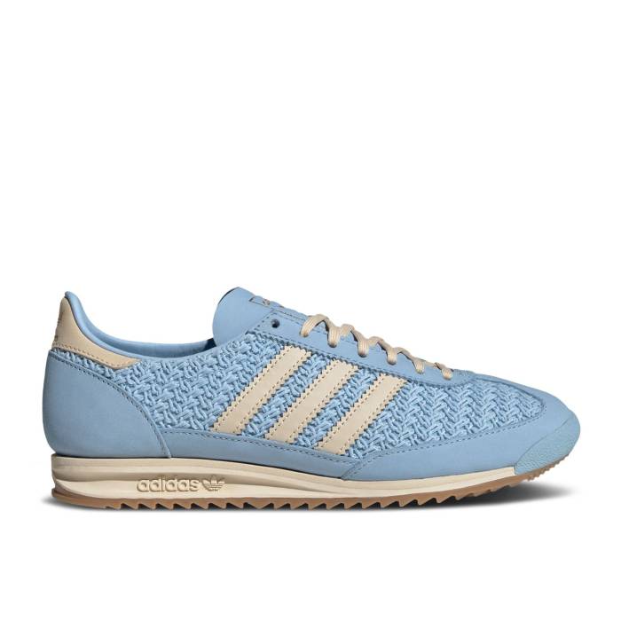 アディダス Adidas 【 Wmns Sl72 Og \u0027Crochet Pack - Clear Sky\u0027 Women Clear Sky/Sand Strata/Cream White 】 レディース 天の原 砂色・沙子 皮膚軟化剤 白いこと 白いこと