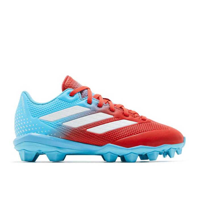 アディダス Adidas 【 Adizero Impact.2 Molded K \u0027Candy Pack - Bright Cyan Bright Red\u0027 Youth Bright Cyan/Cloud White/Bright Red 】 アディゼロ シアン お坊っちゃん キッズ シアン 白いこと 白いこと Red 赤・赤いこと