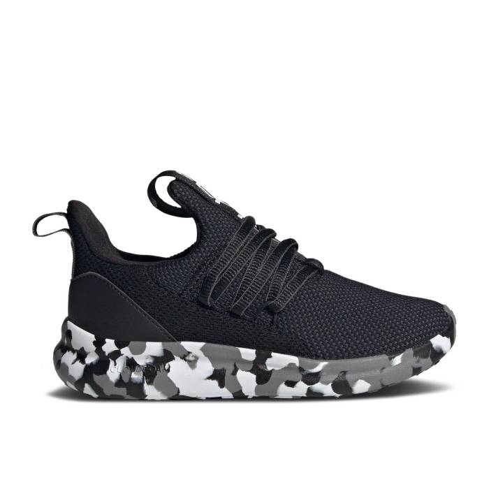 アディダス Adidas 【 Lite Racer Adapt 7.0 K \u0027Black Marble Sole\u0027 Youth Core Black/Core Black/Grey Six 】 点火装置 アダプト お坊っちゃん キッズ 中核グループ 黒いこと 黒いこと 薄墨色 薄墨色