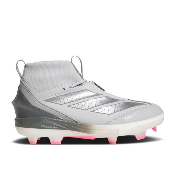 アディダス Adidas 【 Adizero Impact+ Tpu \u0027Light Grey Silver\u0027 Men Team Light Grey/Silver Metallic/Team Grey Four 】 アディゼロ 薄墨色 薄墨色 メンズ Team 野球クラブ 薄墨色 薄墨色 Silver しろがね色・しろがね色