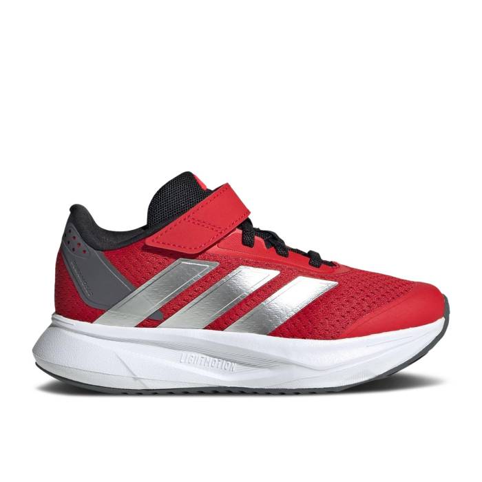 アディダス Adidas 【 Duramo Sl C \u0027Scarlet Silver Metallic\u0027 Youth Better Scarlet/Silver Metallic/Lucid Red 】 Silver しろがね色・しろがね色 お坊っちゃん キッズ Silver しろがね色・しろがね色 Red 赤・赤いこと