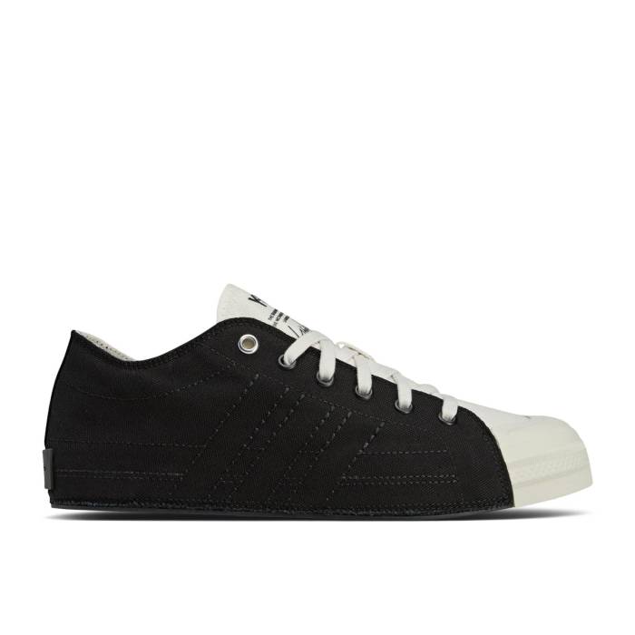 アディダス Adidas 【 Y-3 Nizza Low \u0027Black White\u0027 Men Orbit Grey/Orbit Grey/Black 】 メンズ 薄墨色 薄墨色 黒いこと 黒いこと