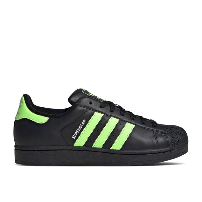 アディダス Adidas 【 Superstar 2 \u0027Core Black Signal Green\u0027 Men Core Black/Signal Green/Cloud White 】 Superstar はやりっ子 黒いこと 黒いこと メンズ 中核グループ 黒いこと 黒いこと green 緑・緑であること 白いこと 白いこと