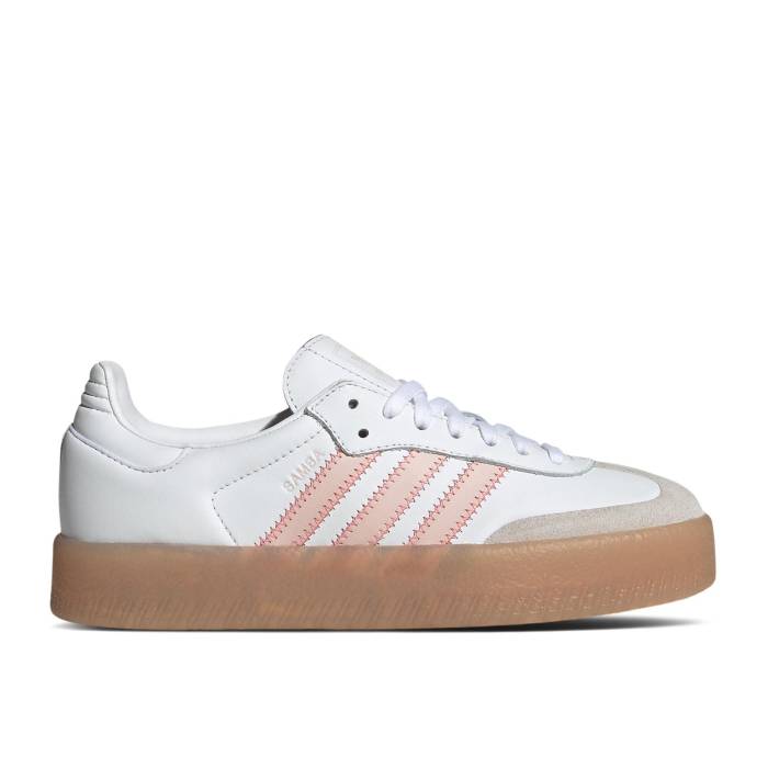 アディダス Adidas 【 Wmns Sambae \u0027White Sandy Pink Semi Flash Red\u0027 Women Footwear White/Sandy Pink/Semi Flash Red 】 pink サクラ色 レディース 白いこと 白いこと pink サクラ色 Red 赤・赤いこと