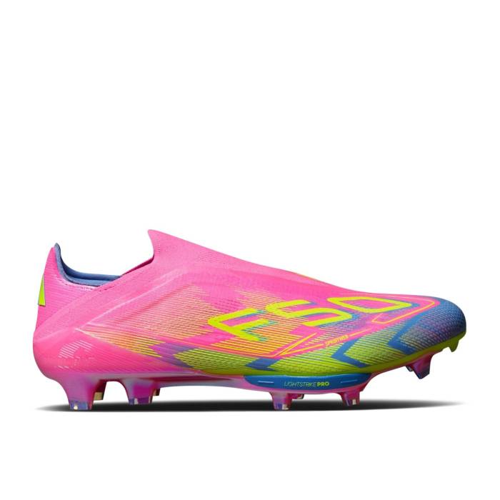 アディダス Adidas 【 F50+ Elite Laceless Fg \u0027Mystic Victory Pack \u0027 Men Lucid Pink/Lucid Lemon/Blue Fusion 】 エリート Victory 制覇 メンズ pink サクラ色 青碧 青碧 Fusion 核融合反応