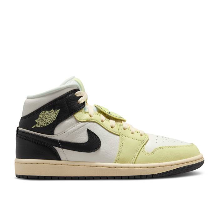 ナイキ エアジョーダン Air Jordan 【 Wmns Jordan 1 Mid \u0027Fall League\u0027 Women Sail/Luminous Green/Anthracite 】 ミッド レディース green 緑・緑であること
