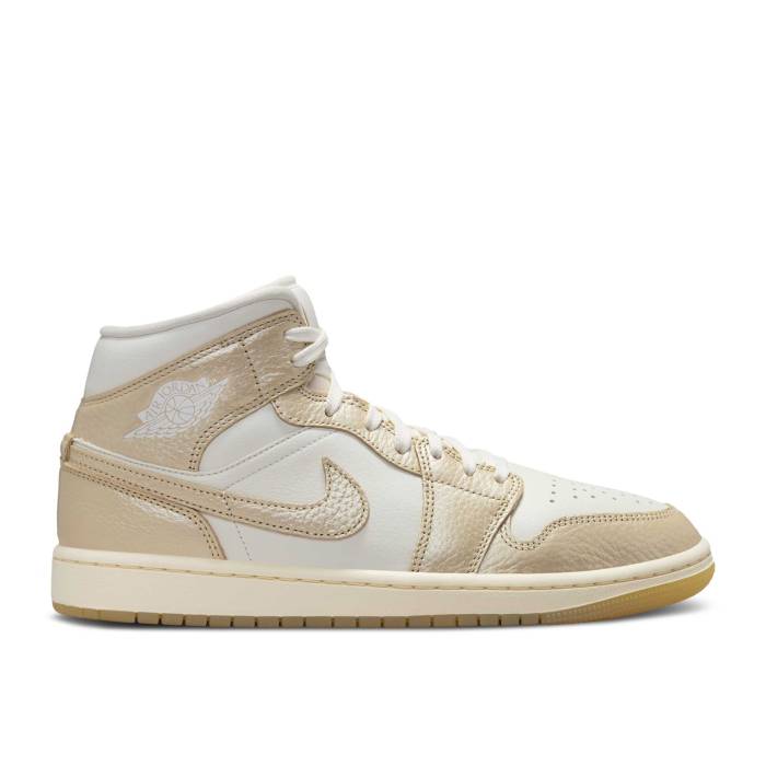 ナイキ エアジョーダン Air Jordan 【 Wmns Jordan 1 Mid \u0027Hoops Gold Pack\u0027 Women Sail/Pale Ivory/Team Gold 】 ミッド ゴールド レディース 象牙色 Team 野球クラブ ゴールド