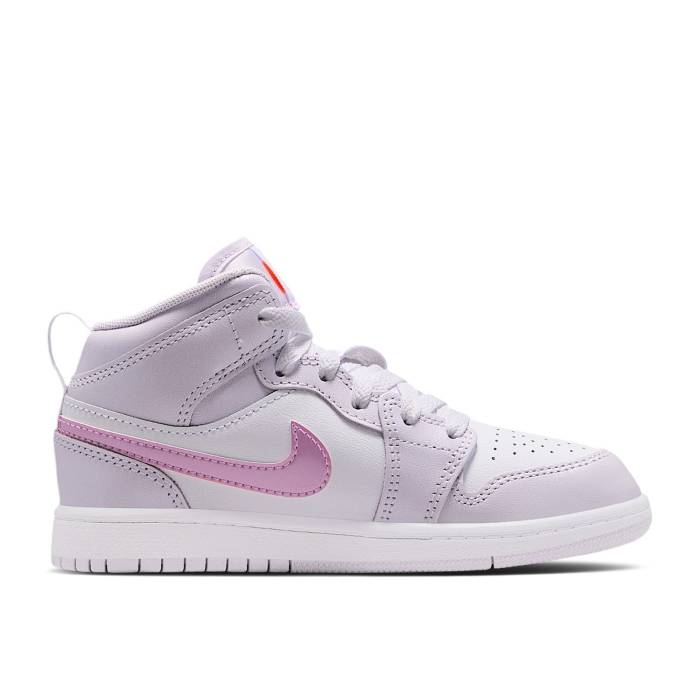 ナイキ エアジョーダン Air Jordan 【 Jordan 1 Mid Se Ps \u0027Barely Grape White\u0027 Youth Barely Grape/White/Atomic Pink 】 ミッド お坊っちゃん キッズ 白いこと 白いこと pink サクラ色