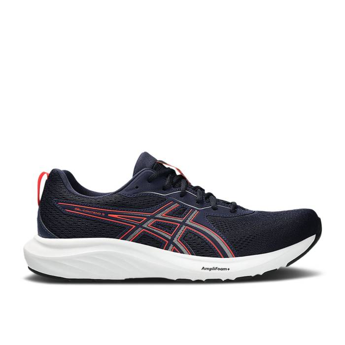 アシックス Asics 【 Gel Contend 9 Extra Wide \u0027Midnight Flash Red\u0027 Men Midnight/Flash Red 】 メンズ Red 赤・赤いこと