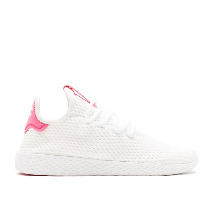 アディダス Adidas 【 Pharrell X Tennis Hu \u0027White Pink\u0027 Men Running White/Running White/Semi Solar Pink 】 庭球 メンズ 白いこと 白いこと pink サクラ色