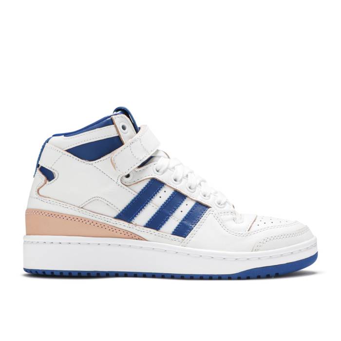 アディダス Adidas 【 Forum Mid \u0027White Royal\u0027 Men Footwear White/Collegiate Royal/Footwear White 】 討論会 ミッド メンズ 白いこと 白いこと