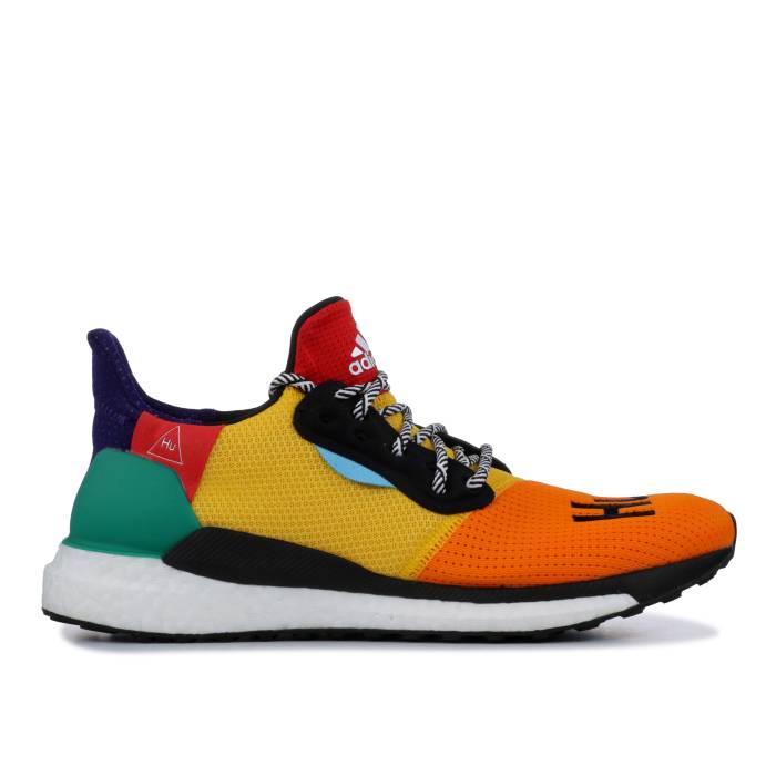 アディダス Adidas 【 Pharrell X Wmns Solar Hu Glide \u0027Yellow\u0027 Women Cloud White/Collegiate Burgundy/Yellow 】 グライド レディース 白いこと 白いこと ぶどう酒色・バーガンディー yellow 黄味がかった・黄色