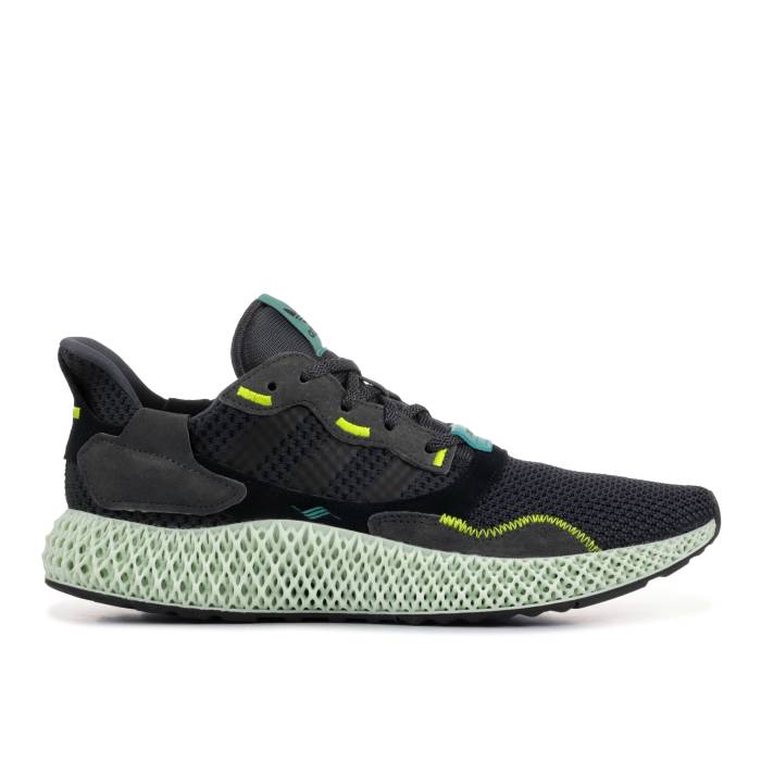 アディダス Adidas 【 Zx 4000 Futurecraft 4D \u0027Carbon\u0027 Men Carbon/Carbon/Semi Solar Yellow 】 メンズ 炭素 yellow 黄味がかった・黄色