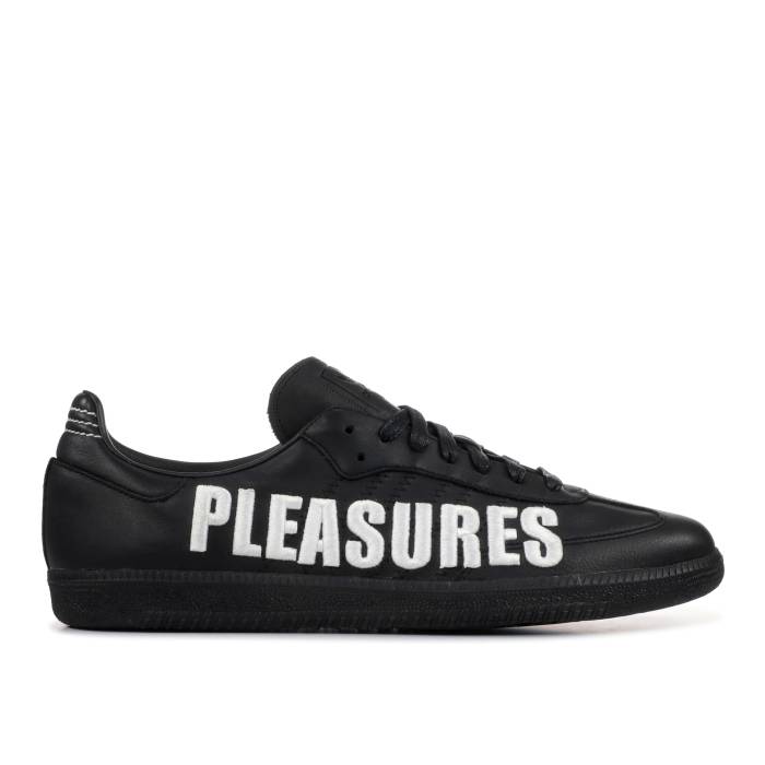 アディダス Adidas 【 Pleasures X Samba '3D Embroidery' Men Core Black/Core Black/Footwear White 】 サンバ メンズ コア 黒色 ブラック 白色 ホワイト｜スニケス
