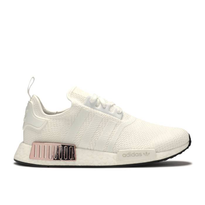アディダス Adidas 【 Wmns Nmd_R1 \u0027Metallic Plugs - Cloud White\u0027 Women Cloud White/Cloud White/Core Black 】 レディース 白いこと 白いこと 中核グループ 黒いこと 黒いこと