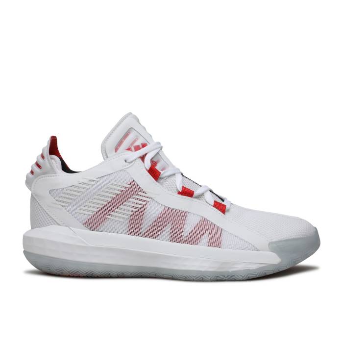 アディダス Adidas 【 Dame 6 carlet Men Cloud White/Scarlet/Core Black 】 メンズ 白色 ホワイト コア 黒色 ブラック