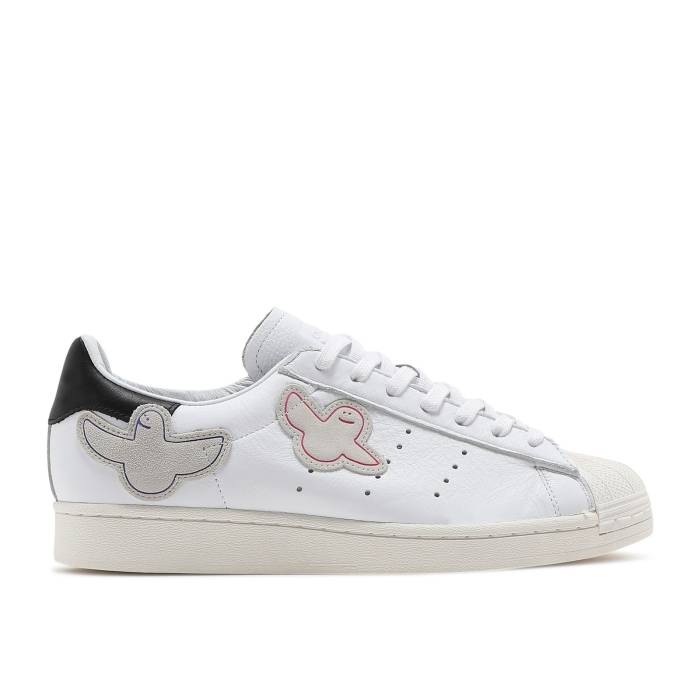アディダス Adidas 【 Mark Gonzales X Superstar \u0027Shmoo\u0027 Men Cloud White/Core Black/Chalk White 】 Superstar はやりっ児 メンズ 白いこと 白いこと 中核グループ 黒いこと 黒いこと