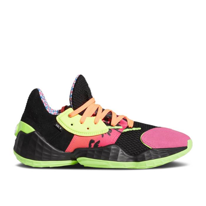アディダス Adidas 【 Harden Vol. 4 \u0027Step Back\u0027 Men Core Black/Cloud White/Shock Pink 】 ハーデン メンズ 中核グループ 黒いこと 黒いこと 白いこと 白いこと ぼうぜん自失 pink サクラ色