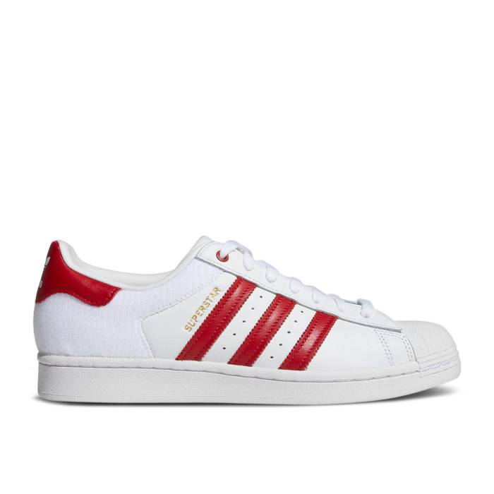 アディダス Adidas 【 Superstar Velcro Patches - White Scarlet Men Footwear White/Scarlet/Core Black 】 Superstar スーパースター 白色 ホワイト メンズ 白色 ホワイト コア 黒色 ブラック