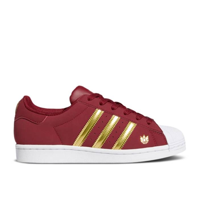 アディダス Adidas 【 Wmns Superstar \u0027Burgundy Gold Metallic\u0027 Women Collegiate Burgundy/Gold Metallic/Cloud White 】 Superstar はやりっ子 ゴールド レディース ブドウ酒色・バーガンディー ゴールド 白いこと 白いこと 靴-レディース靴