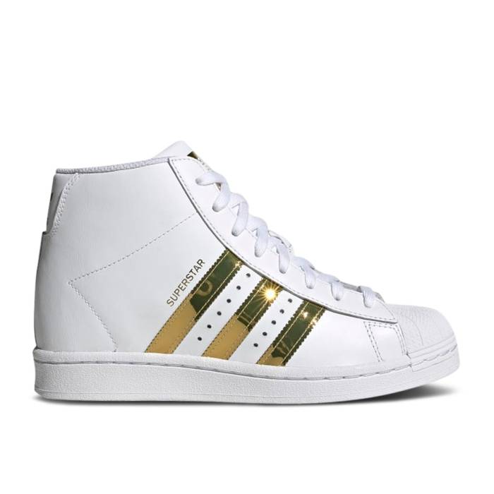 アディダス Adidas 【 Wmns Superstar Up \u0027White Gold Metallic\u0027 Women Cloud White/Gold Metallic/Core Black 】 Superstar はやりっ子 ゴールド レディース 白いこと 白いこと ゴールド 中核グループ 黒いこと 黒いこと