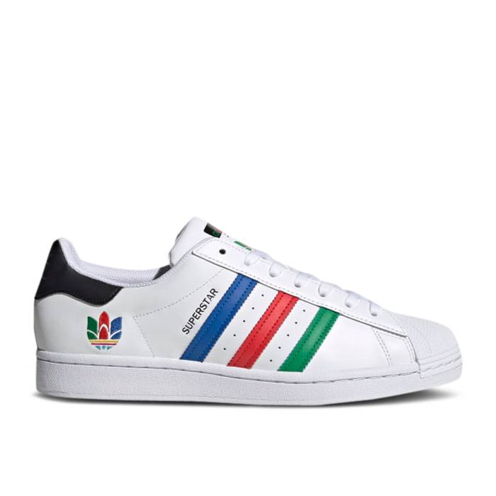 アディダス Adidas 【 Superstar \u0027Colorful Trefoil - Cloud White\u0027 Men Cloud White/Green/Core Black 】 Superstar はやりっ児 トレフォイル メンズ 白いこと 白いこと green 緑・緑であること 中核グループ 黒いこと 黒いこと
