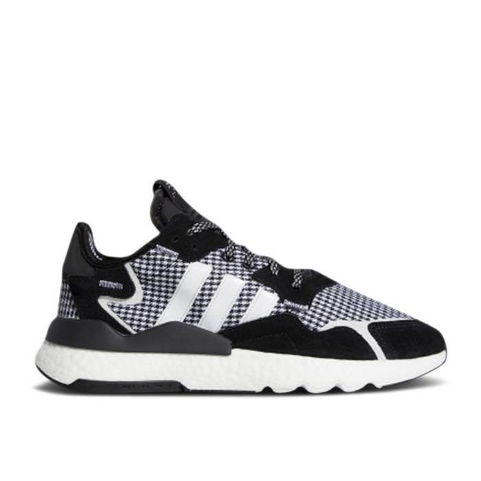 アディダス Adidas 【 Nite Jogger \u0027Black White\u0027 Men Core Black/Crystal White/Silver Metallic 】 ジョガーパンツ メンズ 中核グループ 黒いこと 黒いこと 白いこと 白いこと Silver しろがね色・しろがね色