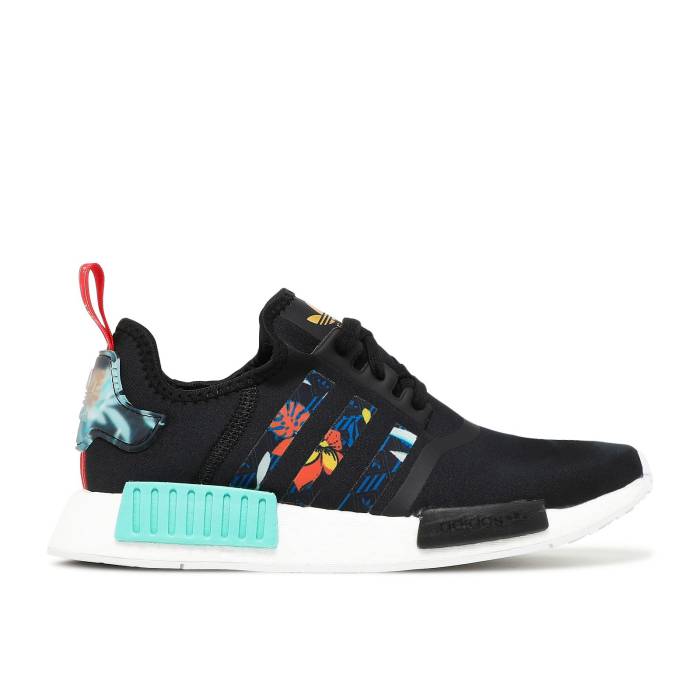 アディダス Adidas 【 Her Studio London X Wmns Nmd_R1 \u0027Floral\u0027 Women Core Black/Supplier Colour/Acid Mint 】 制作室 レディース 中核グループ 黒いこと 黒いこと