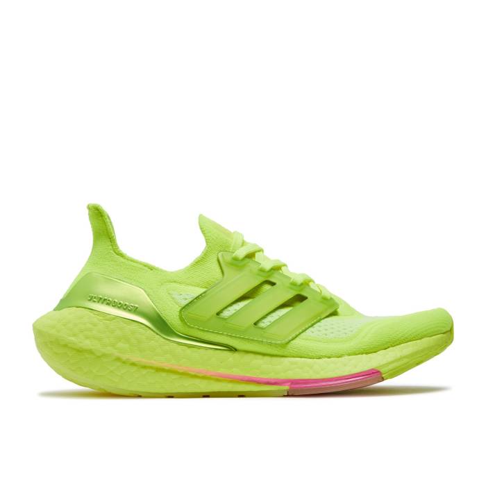 アディダス Adidas 【 Ultraboost 21 \u0027Solar Yellow\u0027 Men Solar Yellow/Solar Yellow/Screaming Pink 】 メンズ yellow 黄味がかった・黄色 pink サクラ色