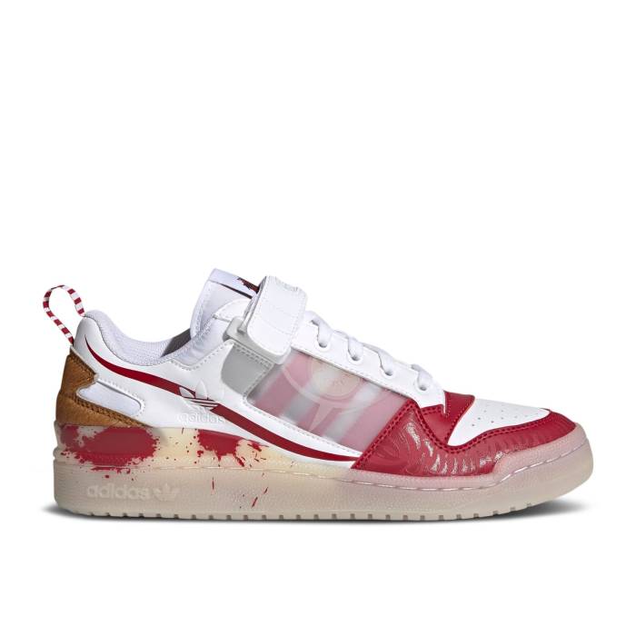 アディダス Adidas 【 Forum Low \u0027Scary Clown\u0027 Men Cloud White/Active Maroon/Core Black 】 討論会 メンズ 白いこと 白いこと マルーン 中核グループ 黒いこと 黒いこと