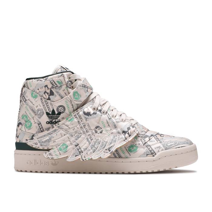 アディダス Adidas 【 Jeremy Scott X Forum Wings 1.0 Money Men Off White/Green/Dark Green 】 ジェレミー フォーラム メンズ 白色 ホワイト green 緑・グリーン