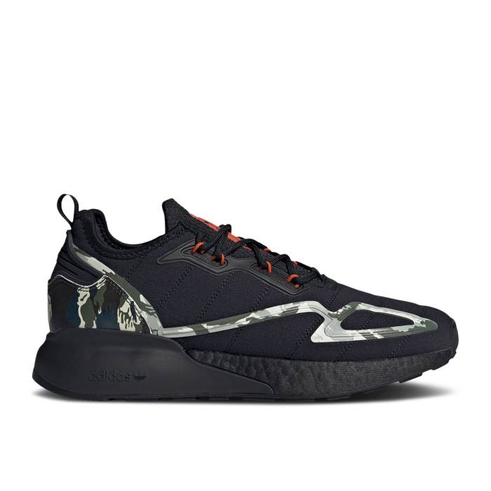 アディダス Adidas 【 Zx 2K Boost Black Camo Men Core Black/Core Black/Collegiate Orange 】 ブースト メンズ コア 黒色 ブラック orange 橙・オレンジ