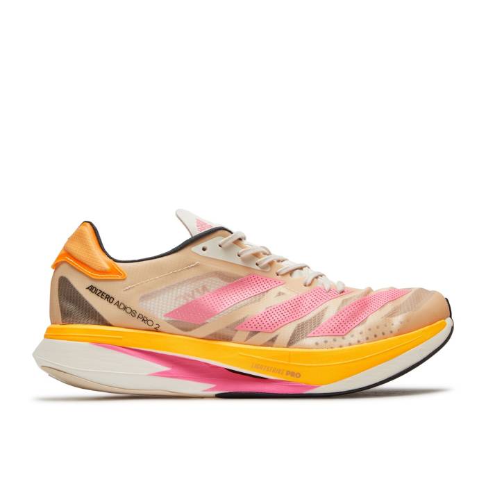 アディダス Adidas 【 Adizero Adios Pro 2 \u0027Halo Ivory Ultra Pop\u0027 Men Halo Ivory/Ultra Pop/Solar Gold 】 アディゼロ アディオス 労働者階級 象牙色 ultra ウルトラ メンズ 象牙色 ultra ウルトラ ゴールド