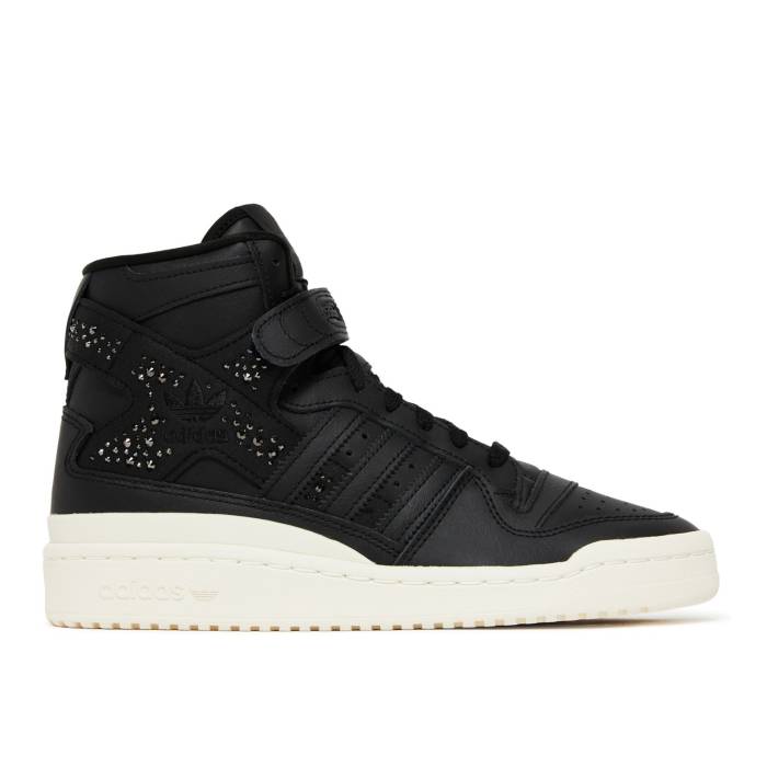 アディダス Adidas 【 Wmns Forum 84 High Black Sparkle Women Core Black/Off White/Sonic Fuchsia 】 フォーラム ハイ レディース コア 黒色 ブラック 白色 ホワイト